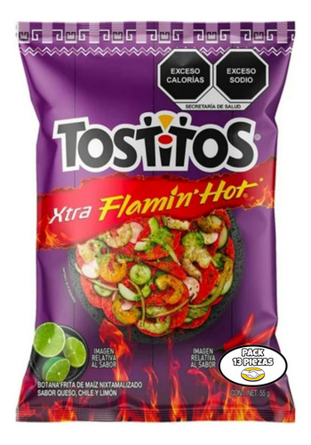 Tostitos Xtra Flamin Hot Sabritas Pack13