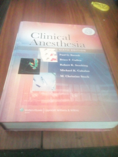 Libro De Anestesiologia Clínica En Inglés