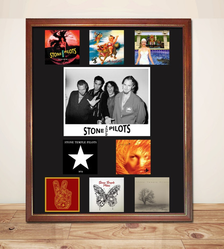 Stone Temple Pilots Cuadro Con Discografia Completa Y Foto