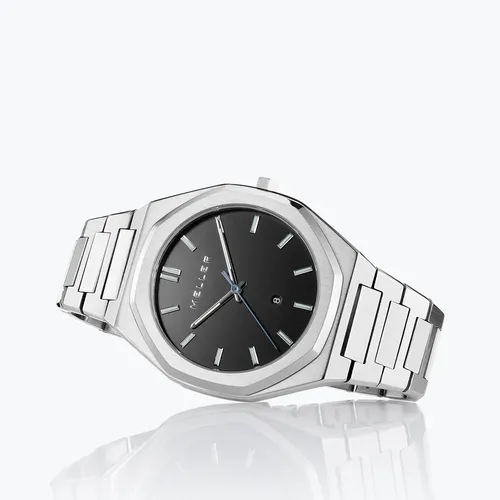 Reloj Daren Black Silver Calidad Premium Meller Color de la correa Plateado Color del bisel Plateado Color del fondo Negro