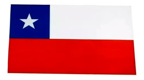 Bandera Chilena 89x136 Cm Con Estrella Bordada