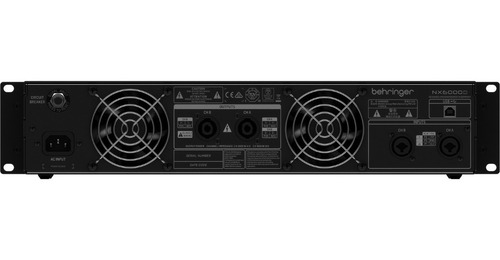 Behringer Nx6000d Amplificador 6000 Watts Potencia Poder