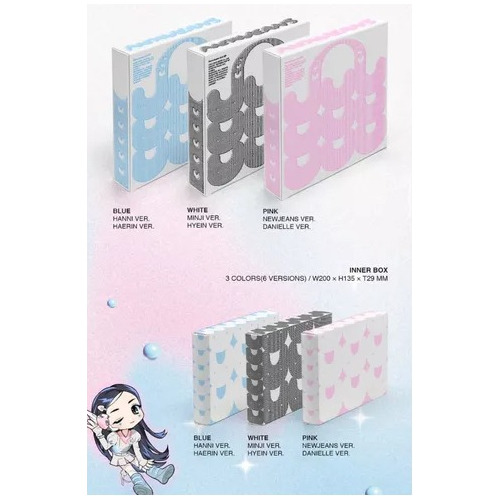 Newjeans - Get Up Ver. Bunny Beach Bag Set De 6 Albums