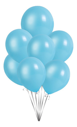 PasteleriaCL pack de 25 globos redondos de 25cm color azul