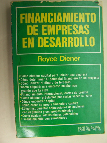 Financiamiento De Empresas En Desarrollo Diener  Libro M