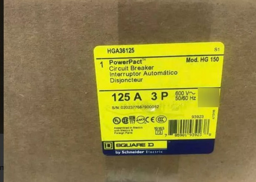 Interruptor Termomagnetico Hga36125 I-line
