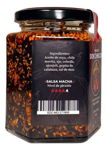 Salsa Macha Chile Morita 250 Ml, Salsas Don Chingón