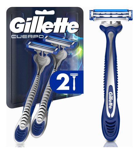 Máquina De Afeitar Gillette Cuerpo X 2 Un