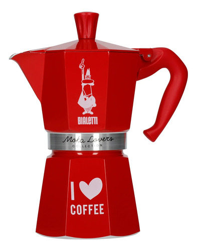 Cafetera Moka Express Roja Love 6 Tazas Bialetti