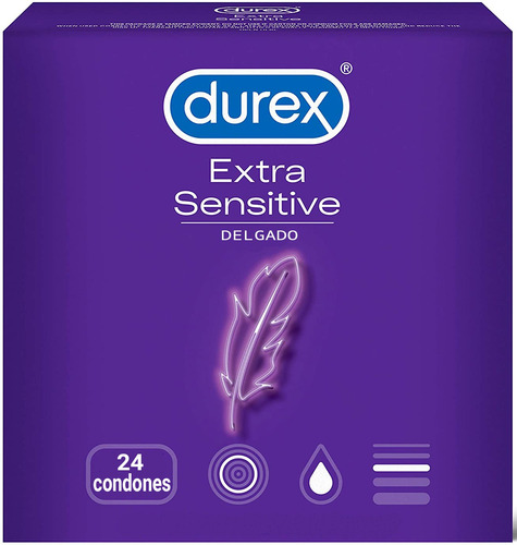 Imagen 1 de 5 de Condones Durex Extra Sensitive X24 - Unidad A $1871