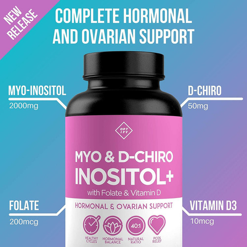 Myo & D-chiro Inositol Con Folato Y Vitamina D - 120 Capsula