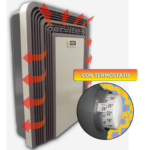 Imagen 5 de 6 de Estufa Eskabe Titanio Tiro Balanceado 3000 Kcal/h Termostato