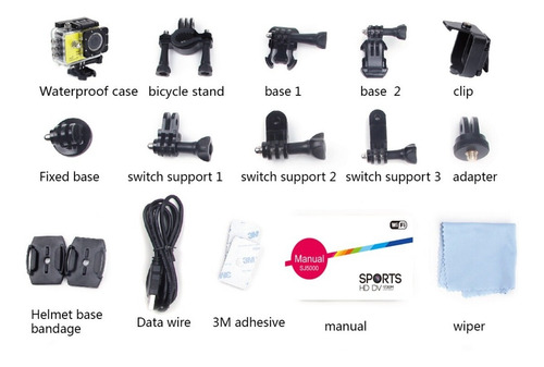 Câmera Sports Sjcam 5000 Original Wifi+p.self+flutuador