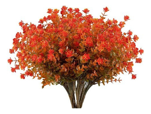 Flor Artificial Eucalipto Rojo Planta Para Decoración Casas