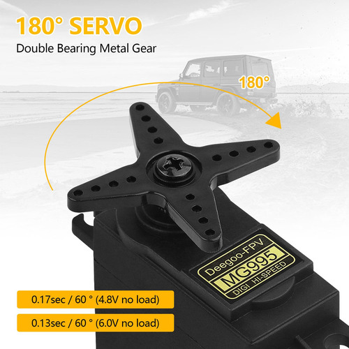 2 Uds Mg995 55g Micro Servomotor Kit De Motor Con Engranaje