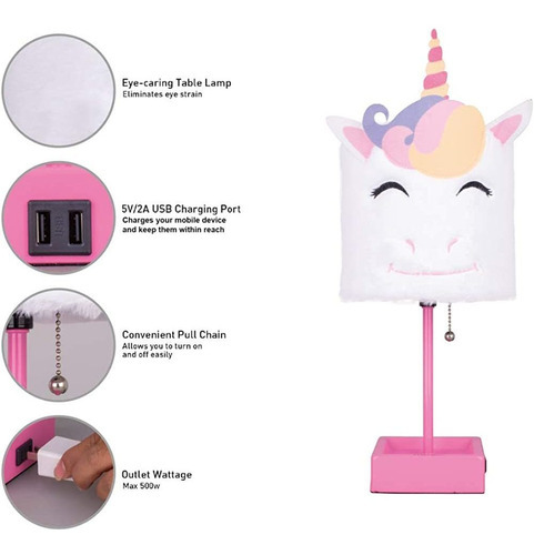 Lámpara De Mesa Inno Casa, Lindas Luces De Escritorio Con Pa