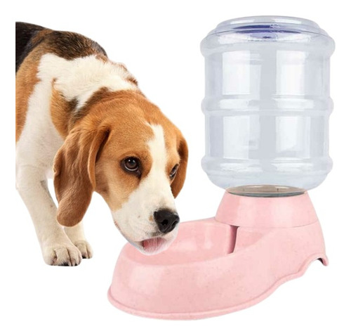 Bebedero Para Perro Gato Mascotas Dispensador De Agua 3.8 Lt Color Rosa