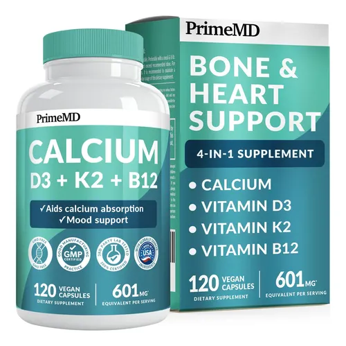 comprar Suplemento Primemd Calcium 600 Mg Con Vitamina D3 K2 B12 500