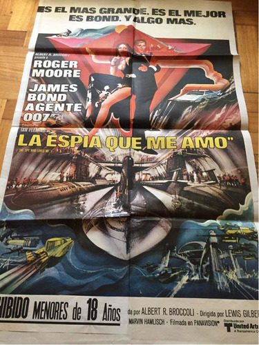Poster La Espia Que Me Amo Roger Moore Es Bond 1977 (ver Fot