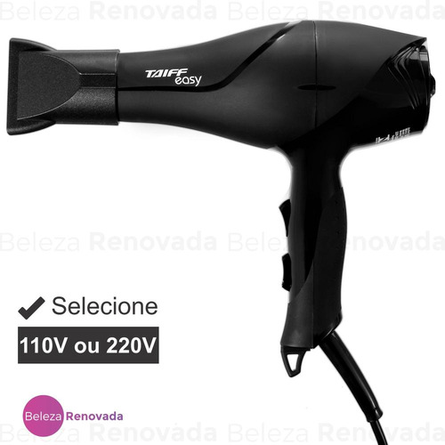 Secador De Cabelos Motor Ac Profissional Easy 1700w Taiff Cor Preto 110V