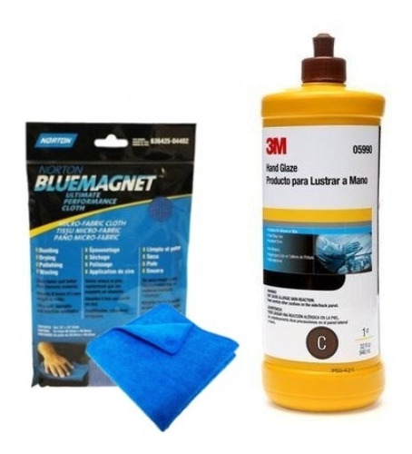 Imagen 1 de 4 de 3m Pasta Para Lustrar A Mano Hand Glaze + Paño Microfibra