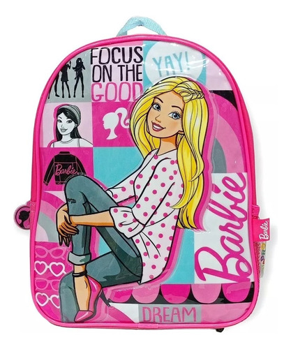 Mochila Escolar 12 Pulgadas Barbie Focus Jardin Original