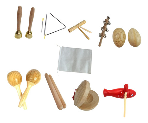 9 Pcs Instrumentos Musicales Para Niños Conjunto De
