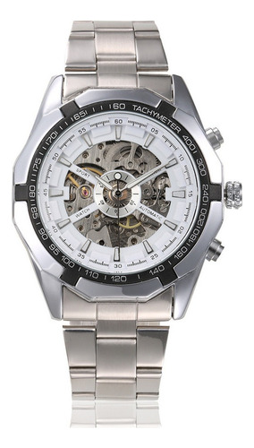 Reloj Mecánico Automático Negro For Hombre Skeleton W340