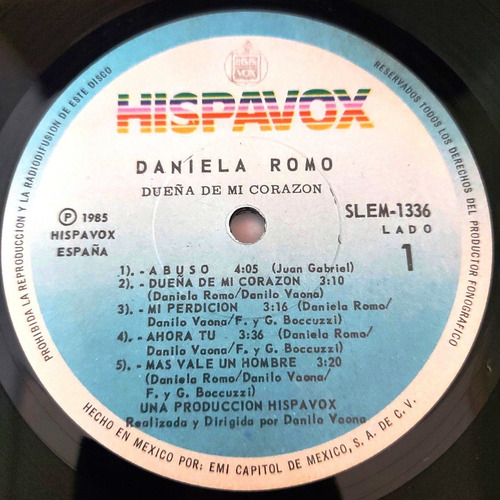 Daniela Romo - Dueña De Mi Corazon Lp