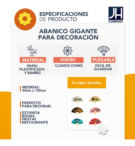 Abanico De Papel Madera Chino Gigante Decoracion Ap-557 Ic*