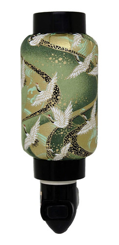 Green Cranes Oriental Japonés Washi Lámpara De Luz No...