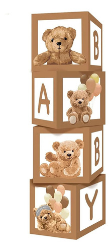 Set 4 Cajas Cubos Baby Para Decoracion Baby Shower Nuevo Mod