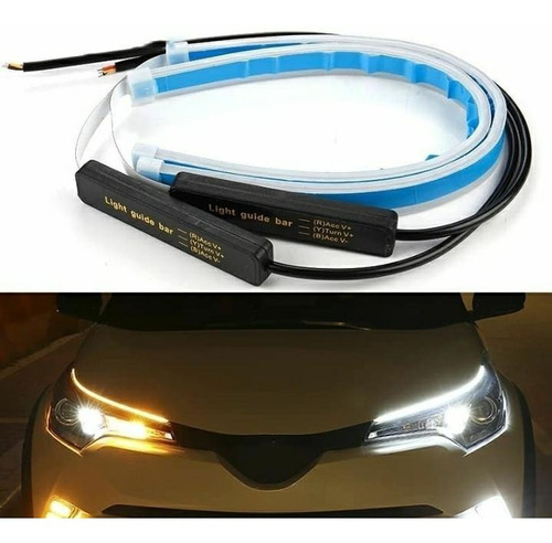 Cinta Led Para Faros Dual Color Blanco / Ambar