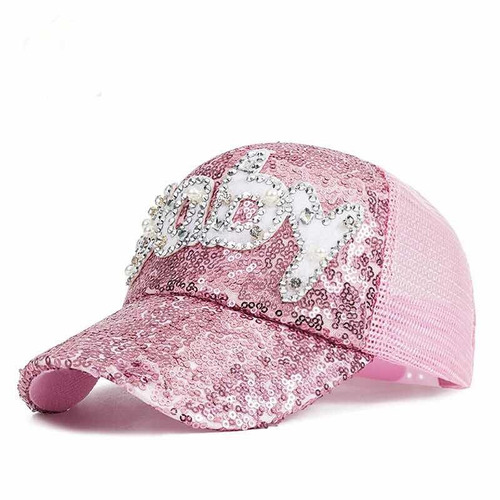 Gorra Niña Baby Glitter Ajustable Rosado