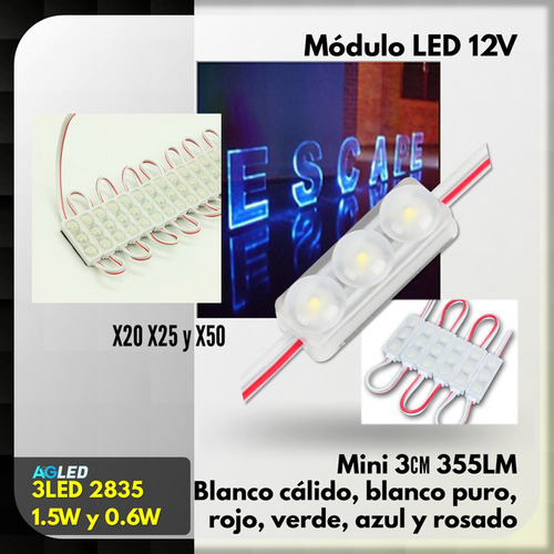 Modulos Led Blanco Calido 20 X 3led 12w 5730