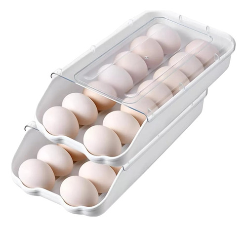 Caja De Almacenamiento De  Huevos Bandeja Plástico Huevera