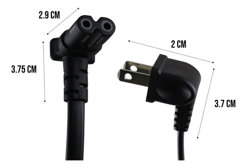 Imagen 4 de 10 de Cable Alimentación 1.55 Metros Smart Tv Ps4 Ps5 Xbox One