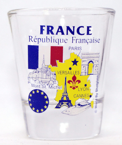 Francia Eu Serie Landmarks Icono Vaso Chupito