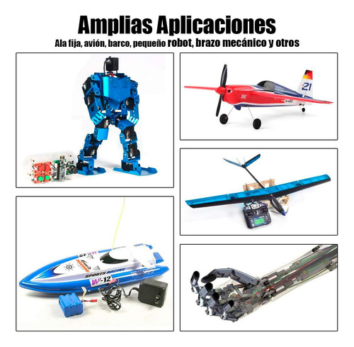 6 Piezas Servomotor Mg90s Metálicos 2.2kg For Arduino