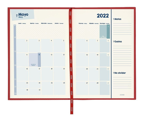 Imagen 5 de 6 de Agenda Diaria Terra 2022 Curpiel Colores Originales Elegante