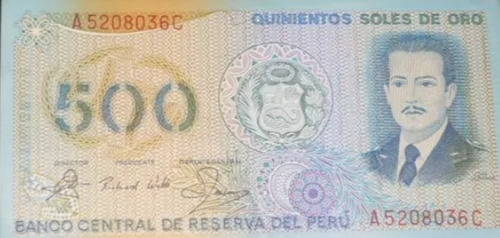 Billete De 500 Soles Oro