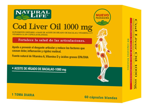 Natural Life Cod Liver Oil 60 Cápsulas