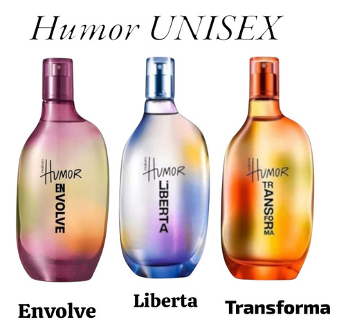 Kit 3 Perfumes Humor Envolve-liberta-transforma 75ml Natura