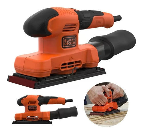 Lixadeira orbital Black+Decker BEW220 preta e laranja 150W 220V