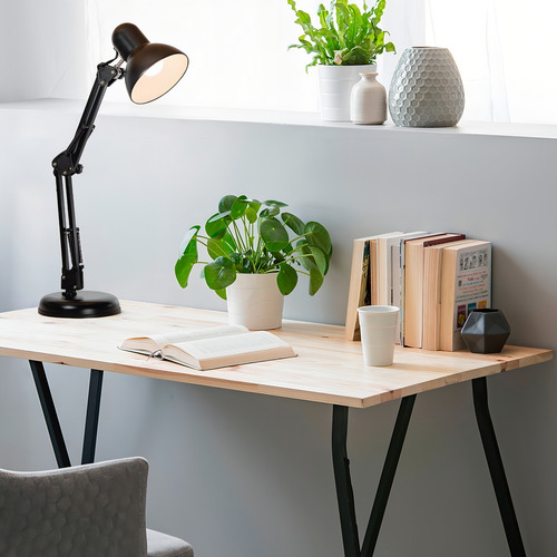 Lámpara Escritorio Flexible Ajustable Negro E27 40w 1 Luz