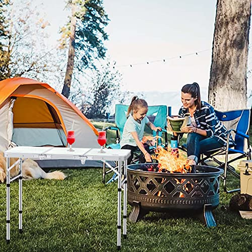 Mesa Plegable Camping, Mesa De Aluminio Camping De 3 Pi...