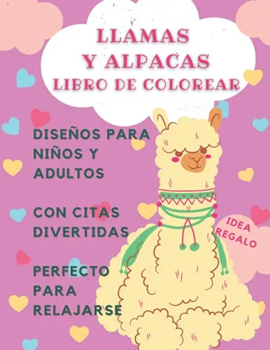 Llamas Y Alpacas Libro De Colorear Para Ninos Y Adultos Idea