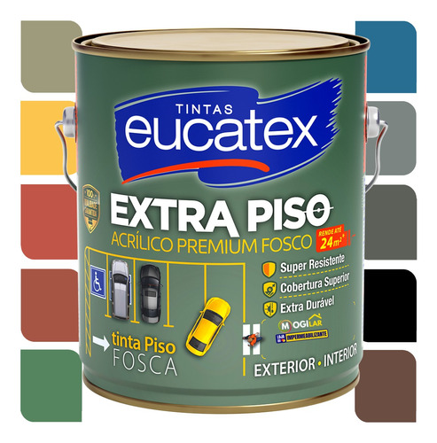 Tinta Acrílica P/ Pisos Chão Premium Eucatex Coral Lukscolor