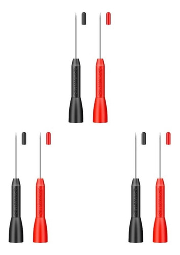 Set 3 Pares Puntas Aguja Multímetro Pcb Protoboard Pruebas