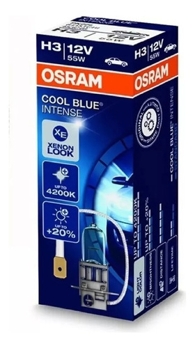 Lampara H3 Osram Cool Blue Intense 12v 55w Pk22s Xenon